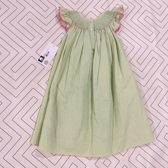 NWT Southern Sunshine Gingham Smocked Flamingo Dress - Picture 13 of 13